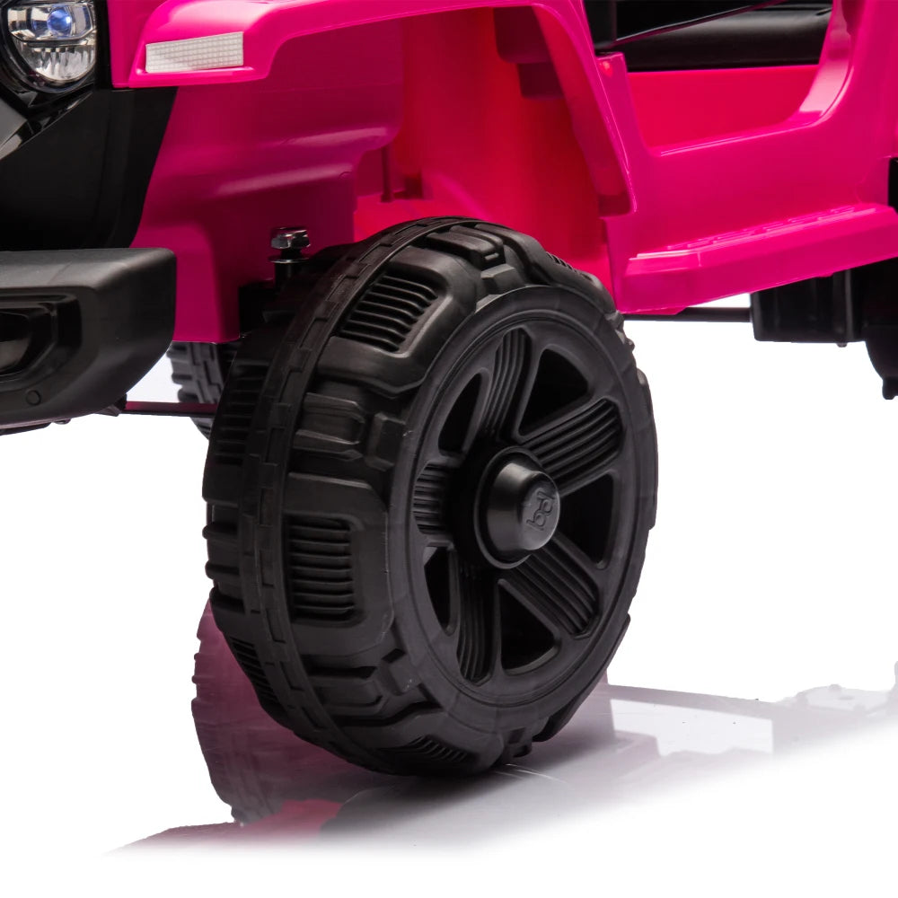 12V Kids Ride On Electric Truck Car W/Parents Control,2WD,Four-wheel suspension,Early education function,Adjustable volume